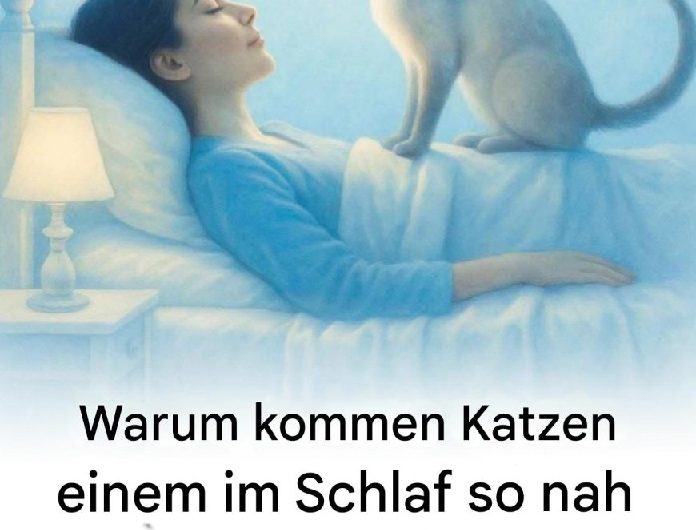 Warum kommen Katzen einem im Schlaf so nah ans Gesicht?