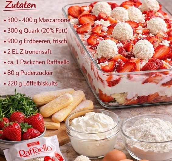 Suchtfaktor garantiert: Erdbeer-Raffaello-Tiramisu – dieses Dessert ist bei uns immer als Erstes weg