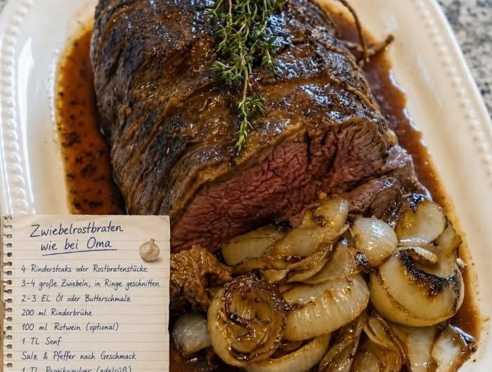 Zwiebelrostbraten wie bei Oma – butterzartes Rindfleisch mit kräftiger Zwiebelsauce