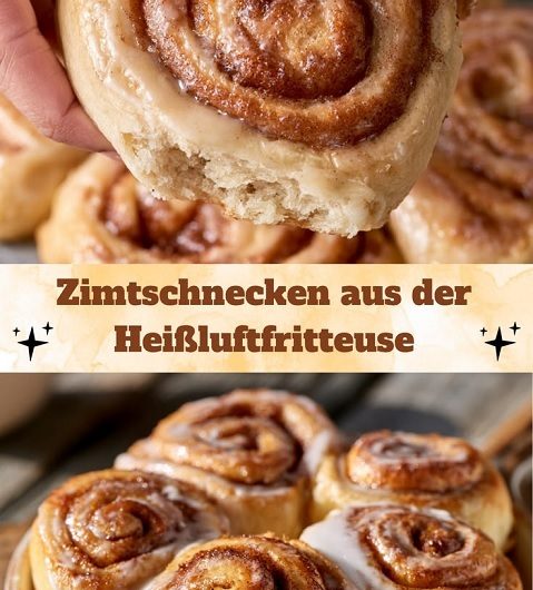 Zimtschnecken aus der Heißluftfritteuse – weich, saftig und schnell gebacken