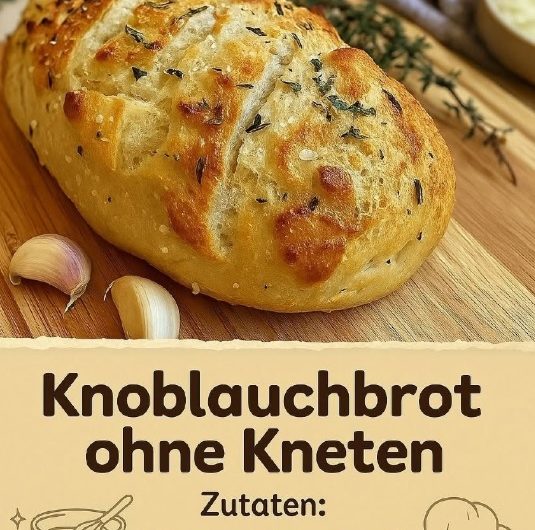 Knoblauchbrot ohne Kneten – außen knusprig, innen herrlich weich