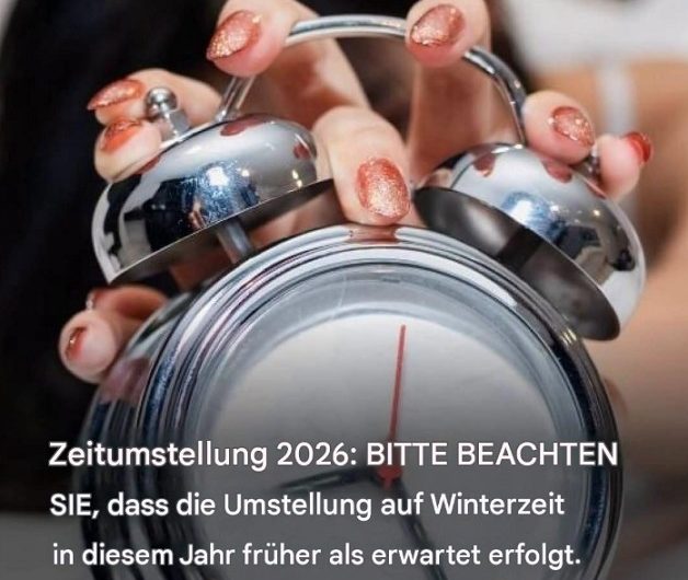 Zeitumstellung 2026: Dieses Datum sollten Sie sich merken – dann werden die Uhren zurückgestellt