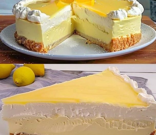 Zitronen-Joghurt-Torte ohne Schnickschnack – so cremig, frisch und lecker, dass jeder ein zweites Stück möchte!