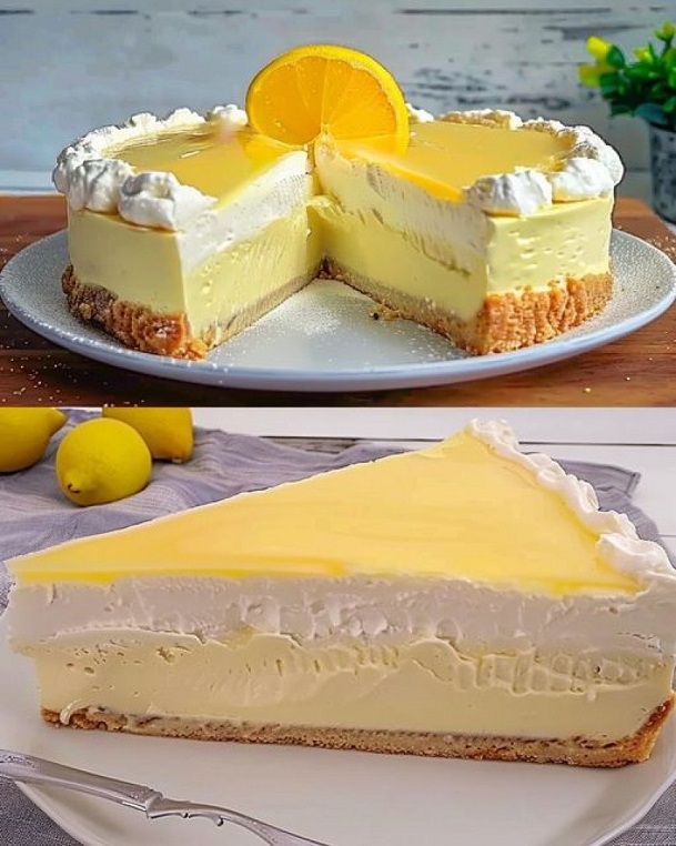 Zitronen-Joghurt-Torte ohne Schnickschnack – so cremig, frisch und lecker, dass jeder ein zweites Stück möchte!