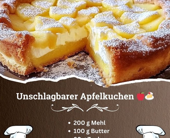 Ratz-Fatz-Apfelkuchen mit cremiger Quarkfüllung – so lecker, dass garantiert kein Stück übrig bleibt!