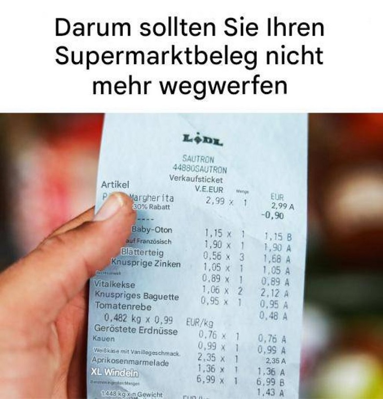 Werfen Sie Ihren Kassenbon nicht weg: Warum dieser kleine Zettel wichtiger sein kann, als viele denken