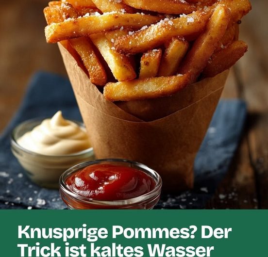 Knusprige Pommes aus der Heißluftfritteuse wie vom Jahrmarkt – dieser einfache Trick mit kaltem Wasser macht den Unterschied!